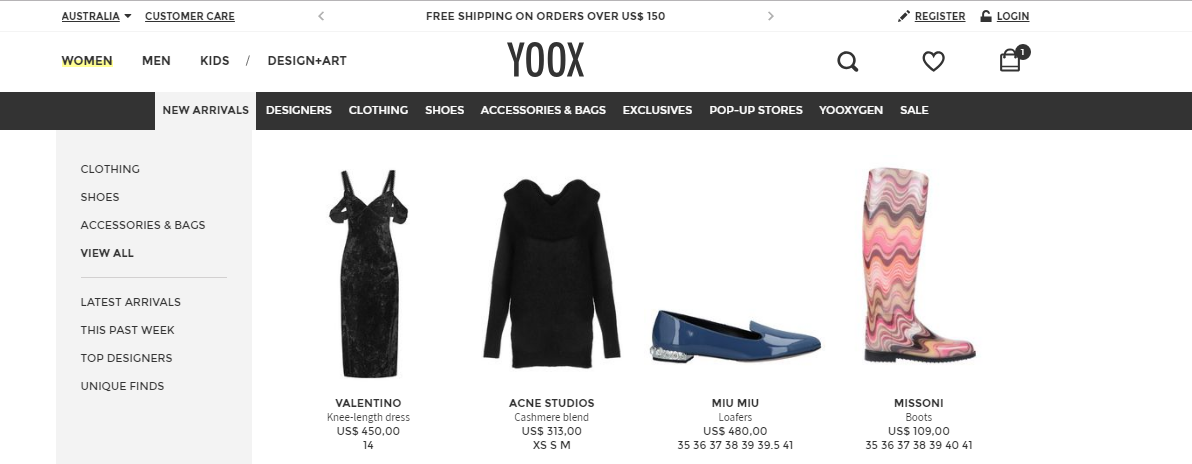 YOOX Discount Code / Sale August 2024 - YOOX Coupon Australia