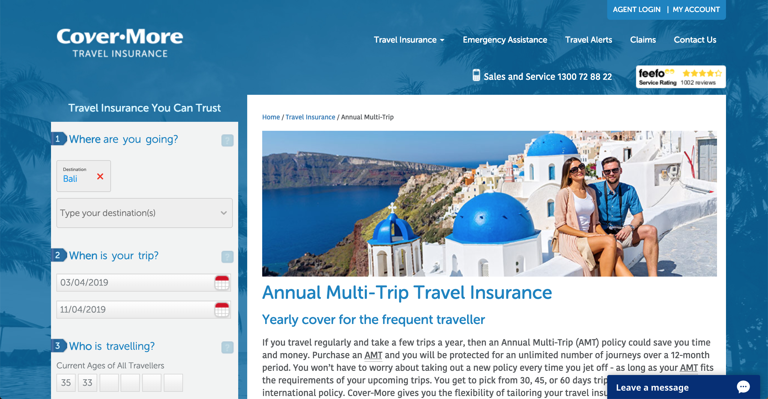 covermore multi trip travel insurance